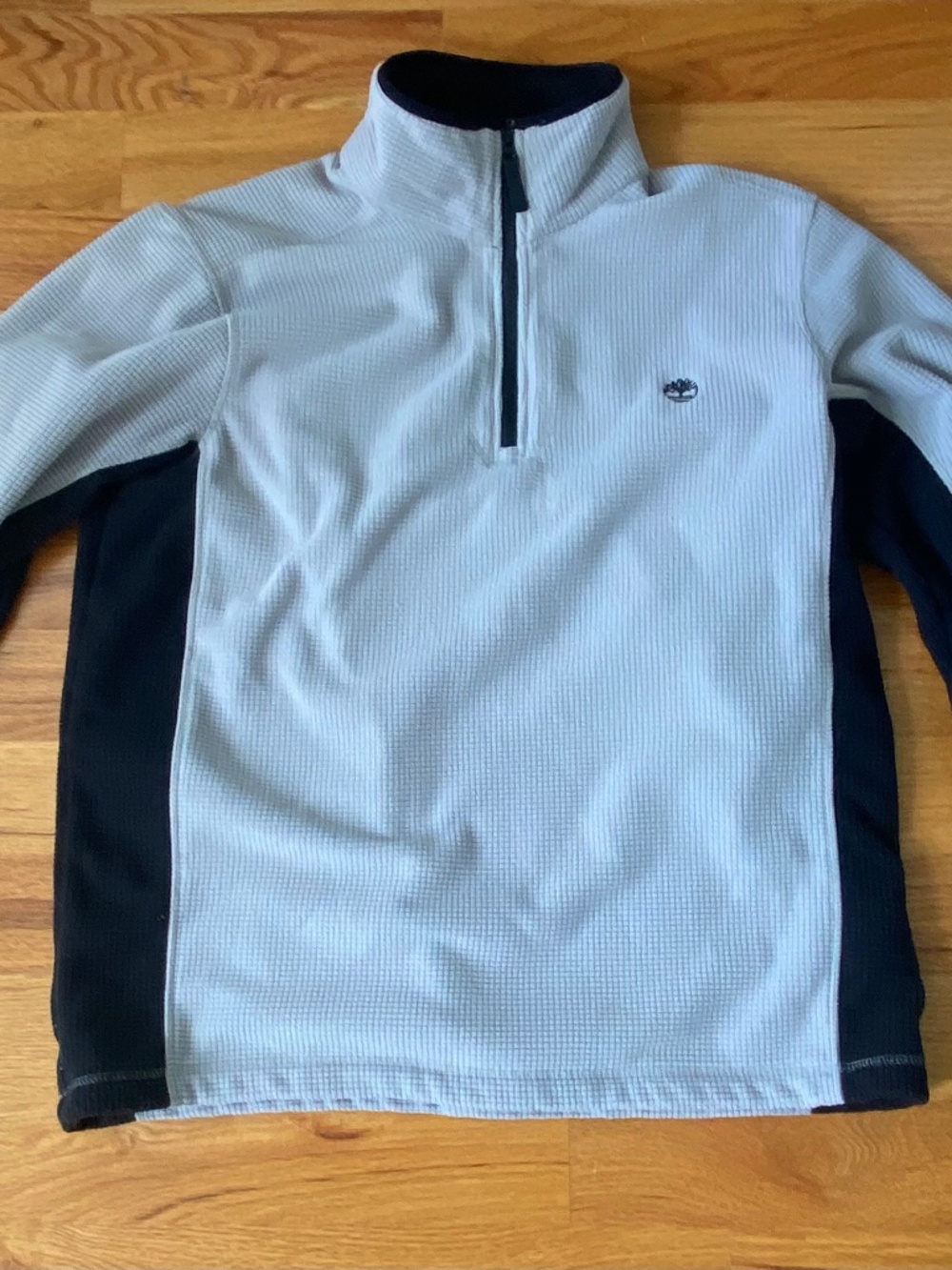 Timberland 1/4 Zip-up Waffle Fleece Grey and Black Men’s XL